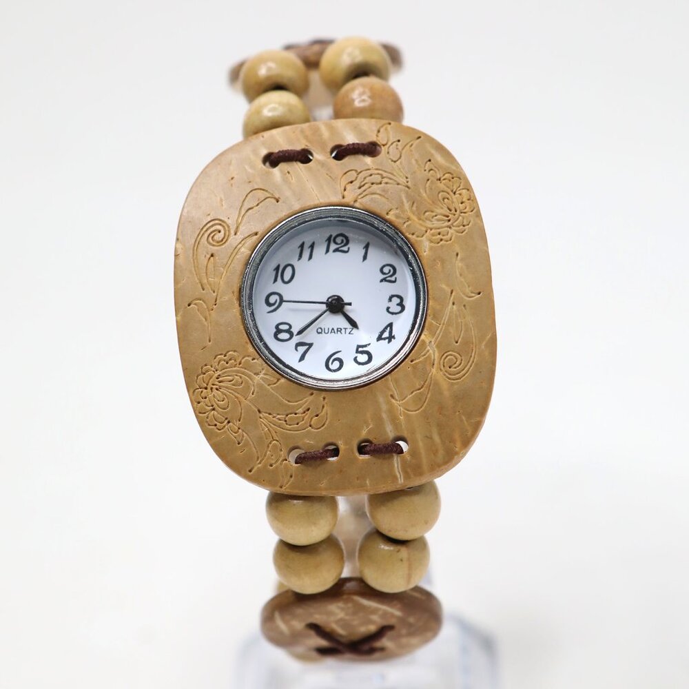 Natural Wood Watch Women’s Lightweight Sustainable Analog Quartz Boho
